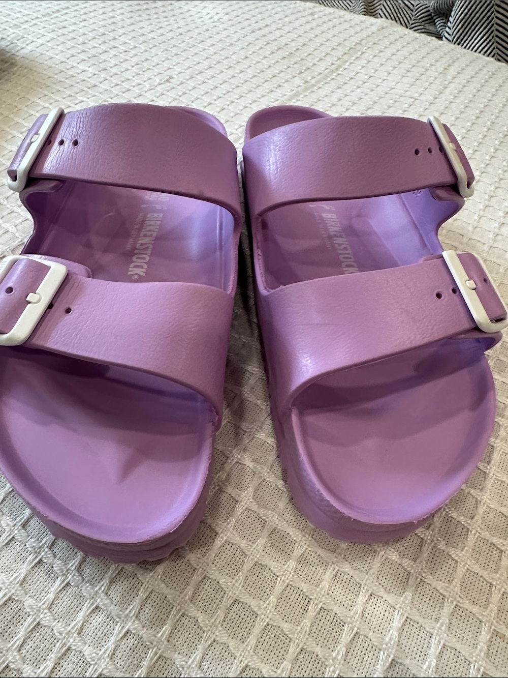 Birkenstocks Arizona Eva Lavender Essentials Slide Sandals Size 40 - Picture 3 of 4